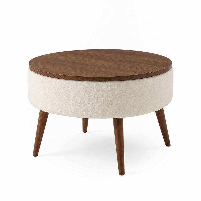 Atelier Del Sofa Noya Round - Blanco y Nogal